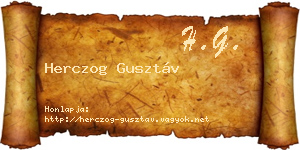 Herczog Gusztáv névjegykártya