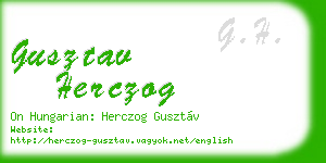 gusztav herczog business card
