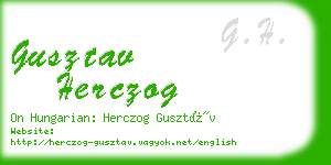 gusztav herczog business card